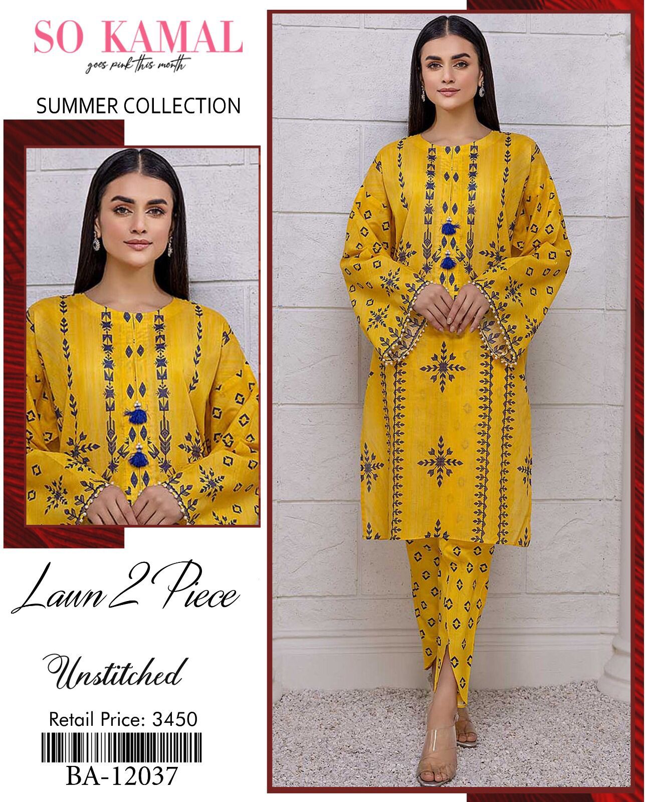 SO KOMAL LAWN 02 Piece